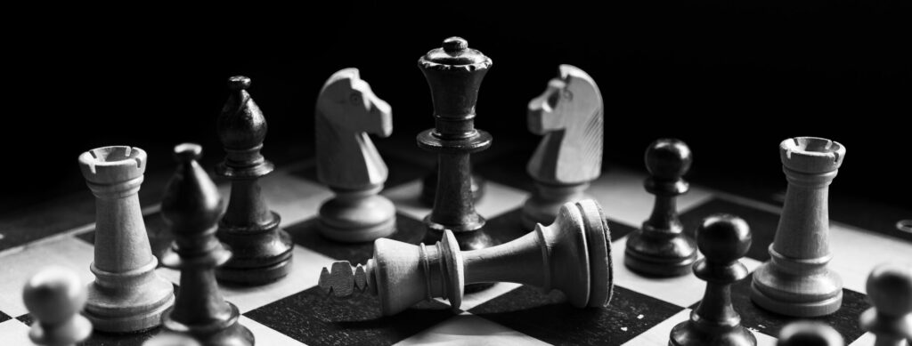 chess pieces on board